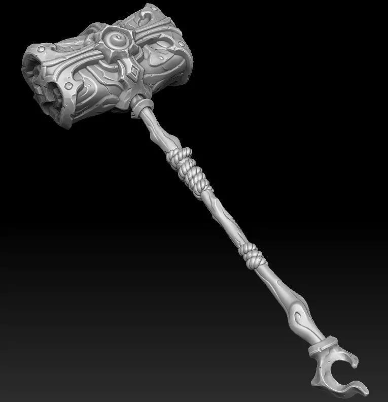 Coastal battle-hammer 3d print