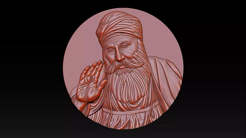 Guru Nanak 3D Model for CNC Router