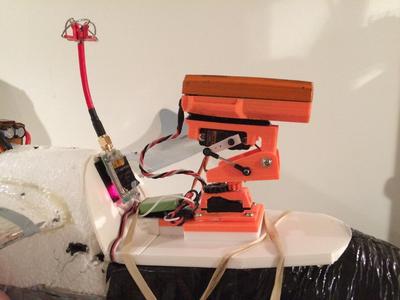 Bixler FPV tray for pan tilt mount