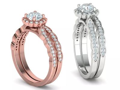 Vintage Jewelry Set Bespoke Wedding Set 3dmodel 3D Model Collection