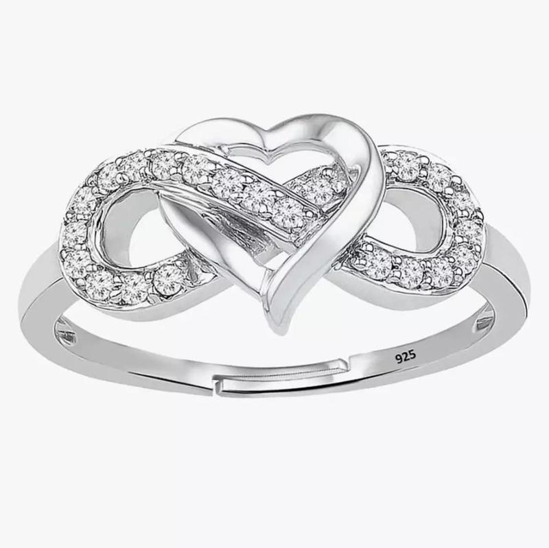 Infinity Heart Diamond Ring