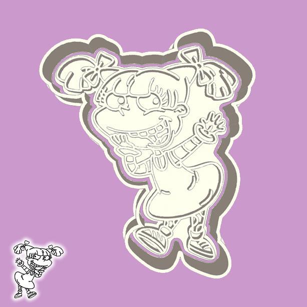 Rugrats cookie cutters - Angelica Pickles (smiling) (style 1)