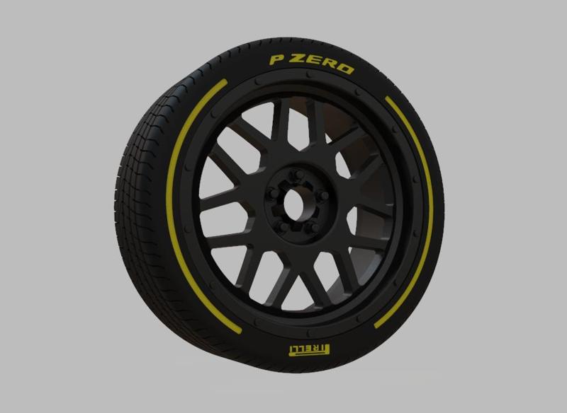 Miniature Enkei Matrix Rim & Tire