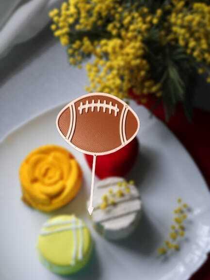 Football Cupcake Topper