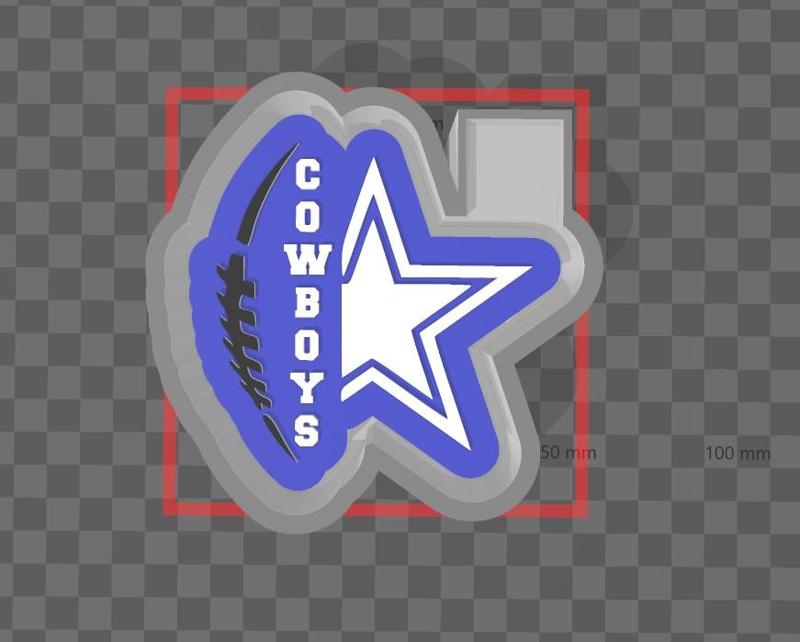 Cowboy Football Freshie Mold