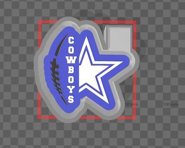 Cowboy Football Freshie Mold