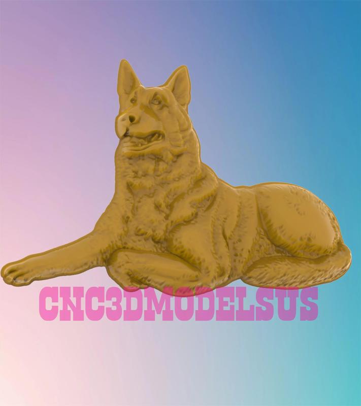 German Shepherd 3D MODEL STL FILE FOR CNC ROUTER LASER