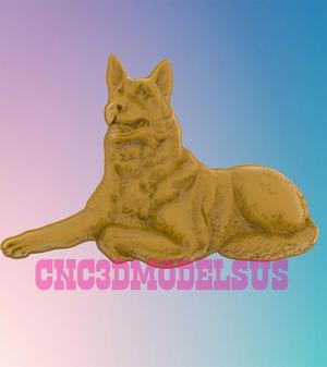 German Shepherd 3D MODEL STL FILE FOR CNC ROUTER LASER