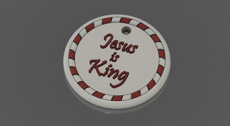 Jesus is King Ornament