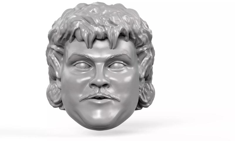 Jack Black as Nacho Libre action figure portrait sculpt