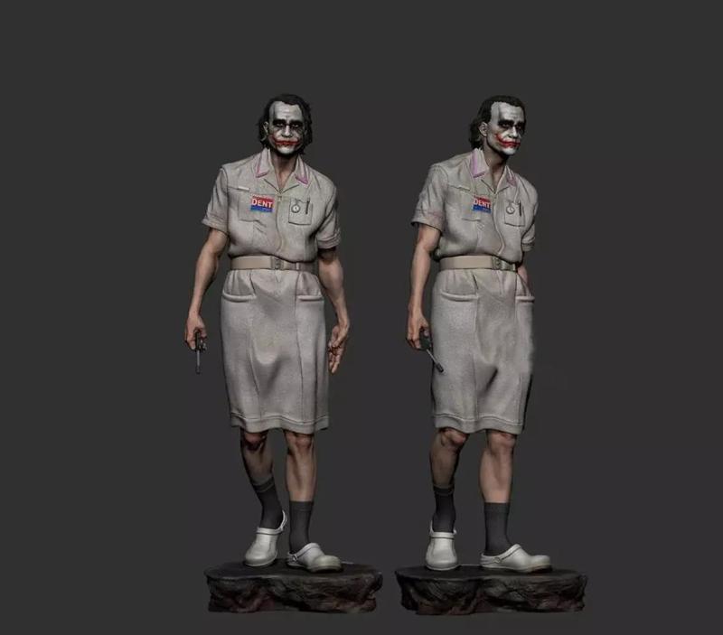 Joker Ledger Nurse Statue 3d model for 3d printing