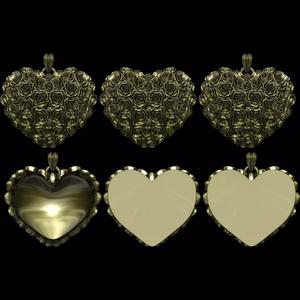Heart of Roses Relief and Pendant  STL file for