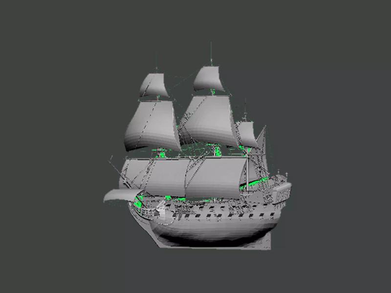 3D Model-SHIP0002 sailing ship