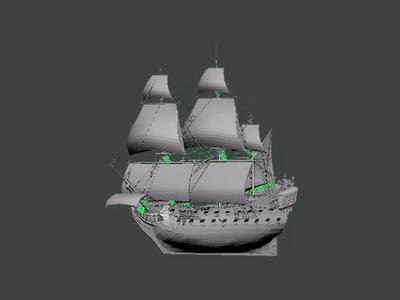 3D Model-SHIP0002 sailing ship