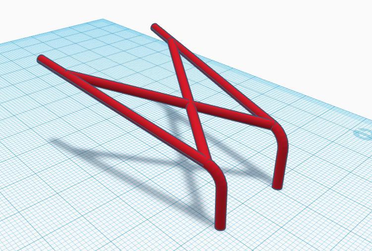 Roll cage for drag slotcar pickup