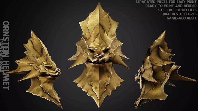 Darsk Souls Ornstein Dragon Slayer Helmet for Cosplay
