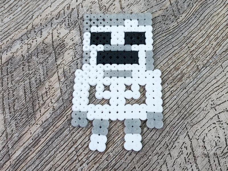 Minecraft Skeleton Hama Pearls beads plate
