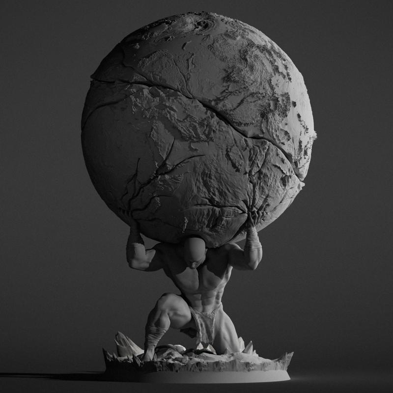 Atlas Greek mythology - miniature figurine