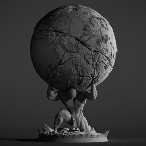 Atlas Greek mythology - miniature figurine