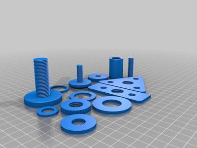 Complete mini construction set in one print V2.0