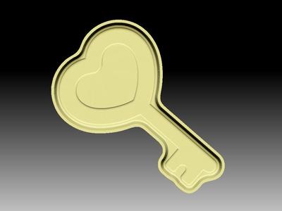 HEART KEY BATH BOMB MOLD