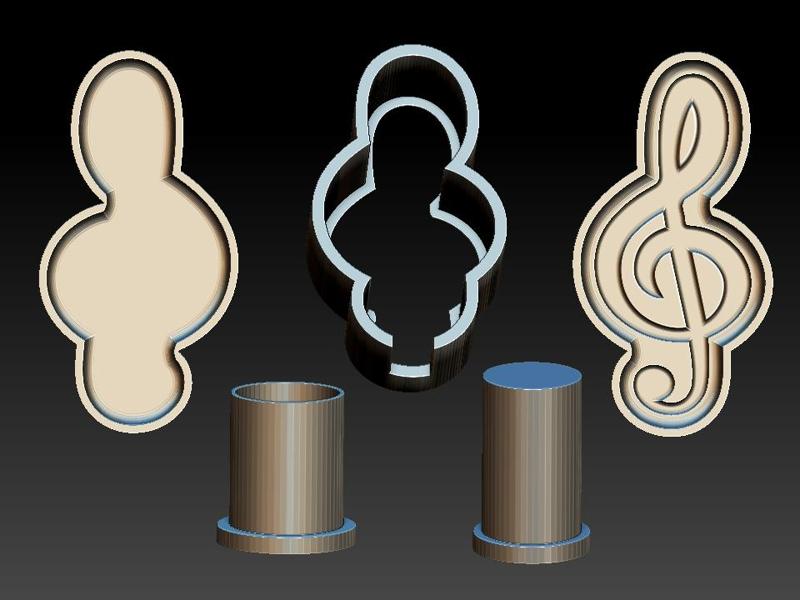 Treble Clef, Solid Bubble Bar Mould