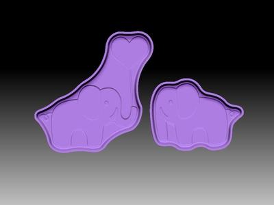 ELEPHANT LOVE 2 BATH BOMB MOLD