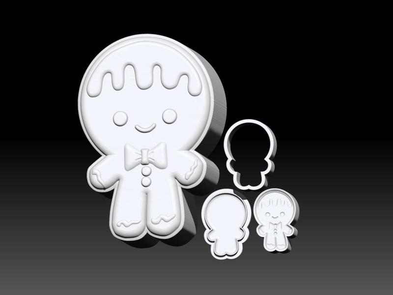 ginger cookie 3pcs - MOLD BATH BOMB, SOLID SHAMPOO