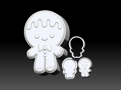 ginger cookie 3pcs - MOLD BATH BOMB, SOLID SHAMPOO