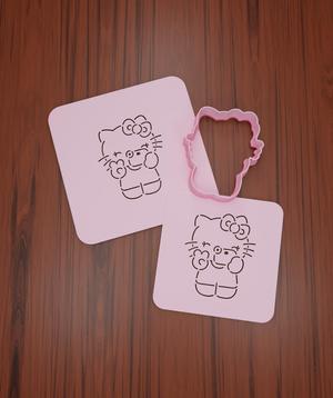 Stencil + Cutter "Hellow Kitty #5".