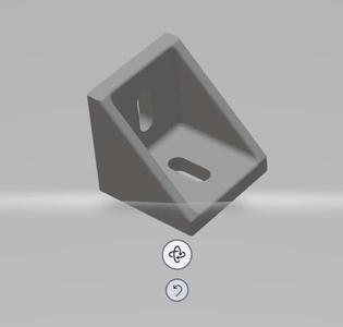 Aliuminium profile corner 40x40 - 8 grovee