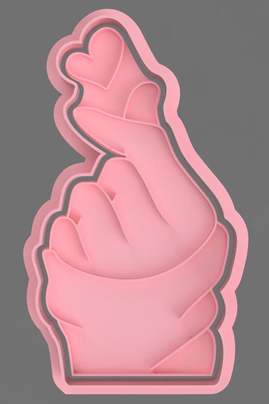 KOREAN I LOVE YOU COOKIE AND FONDANT CUTTERS