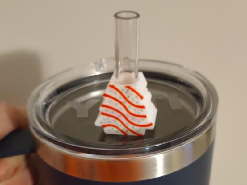 Little Debbie Christmas Cake Straw Topper