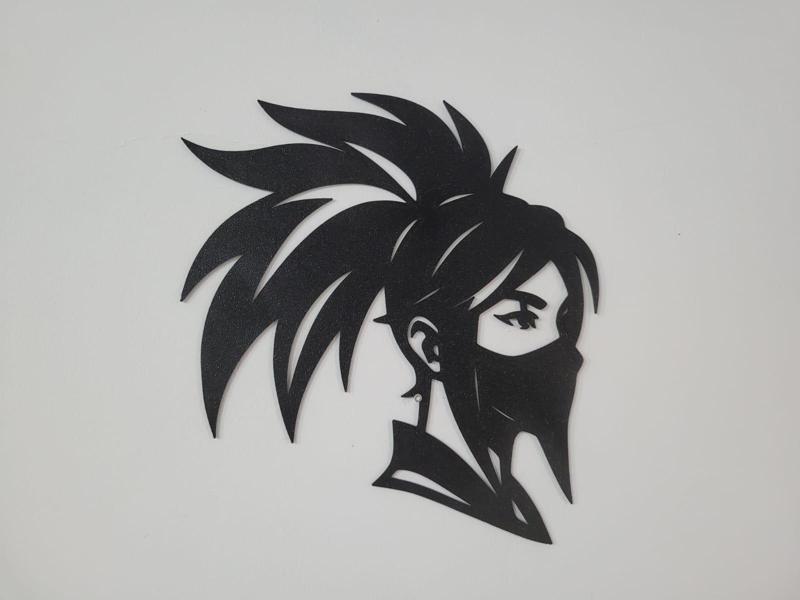 Akali league of legends side profile 