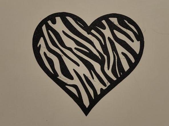 zebra heart wall art