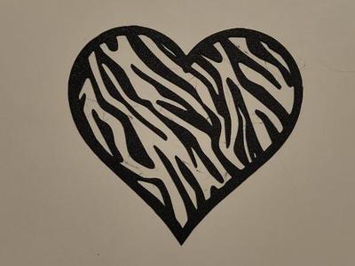 zebra heart wall art