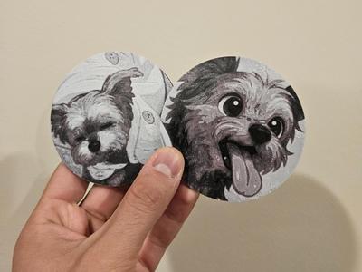 Yorkie Hueforge Coaster Set