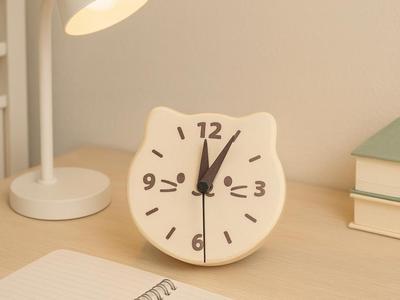 Cat Desktop Clock (Print in Place)