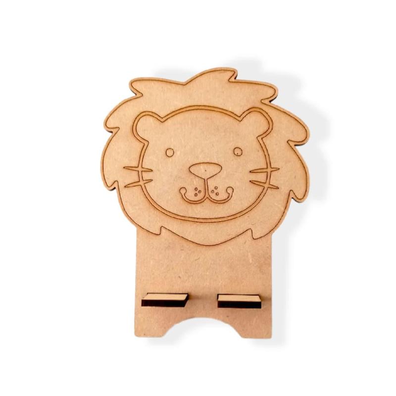 SOPORTE PARA CELULAR CON DISEÑO INFANTIL LEÓN - CHILDISH PHONE'S STAND LION SVG