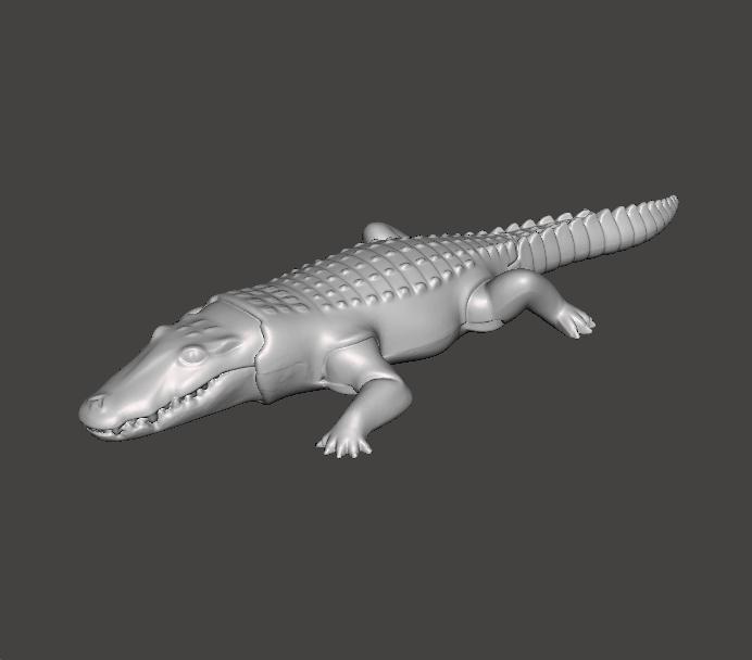 PLAYMO CROCODILE CLOSED MOUTH 90s SAFARI PLASTIC FIGURE MODEL WILDLIFE HQ