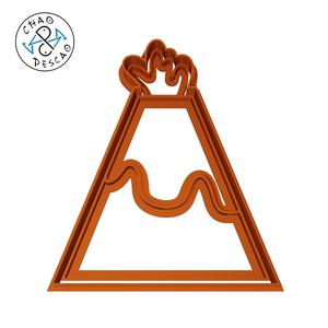 Volcan  - Cookie Cutter - Fondant - Polymer Clay