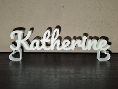 Katherine Name Sign Display Decor
