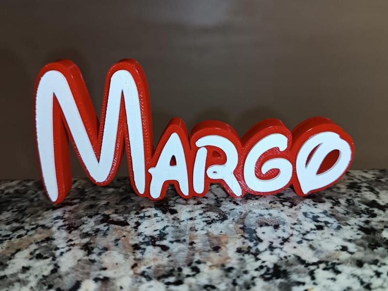 Disney Name Sign Margo Kid Room Wall Decor 3DART