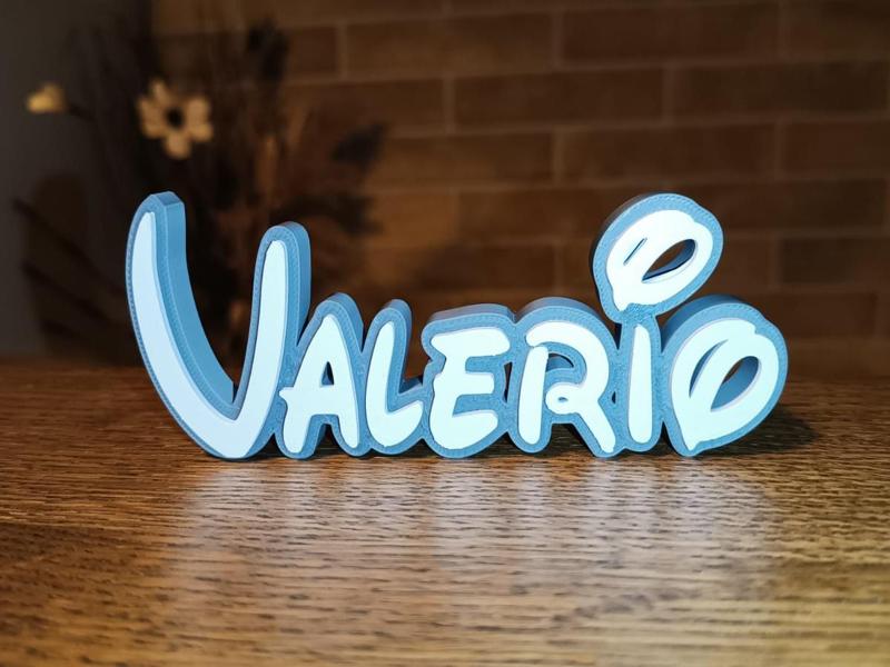 Disney Name Sign Valerio Kid Room Wall Decor Tag 