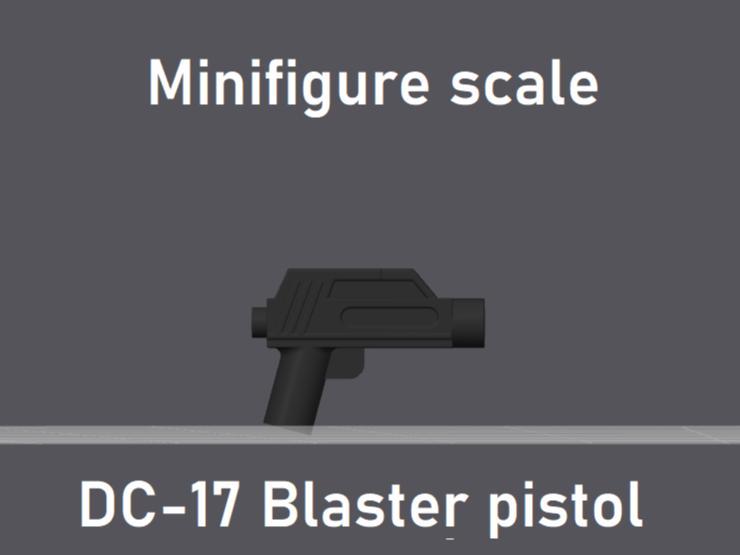 Minifigure scale StarWars DC-17 blaster pistol