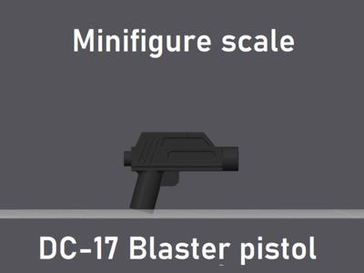 Minifigure scale StarWars DC-17 blaster pistol