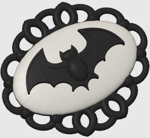 Victorian Style Bat Cameo