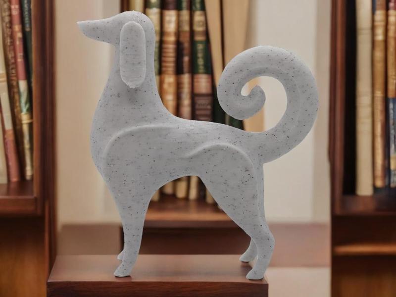 elegant hound: the sculpture of poise and grace