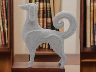 elegant hound: the sculpture of poise and grace