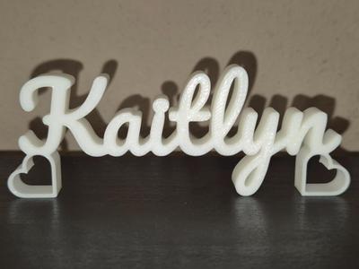 Kaitlyn Name Sign Display Decor